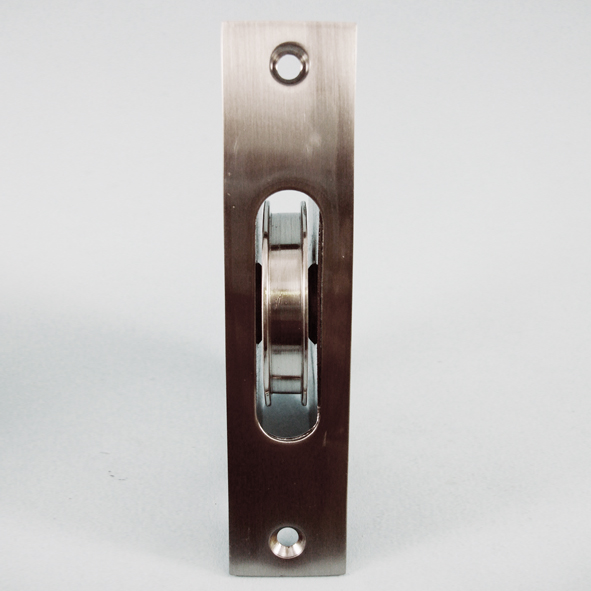 THD241/SNP • Satin Nickel • Square • Sash Pulley With Steel Body and 50mm [2] Brass Pulley